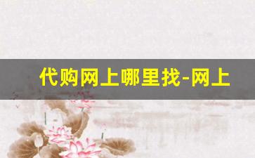 代购网上哪里找-网上哪里有代购平台
