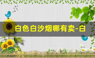 白色白沙烟哪有卖-白沙10块的烟还有卖吗