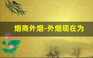 烟商外烟-外烟现在为什么很少卖了