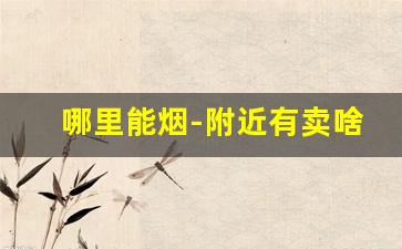 哪里能烟-附近有卖啥烟的