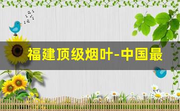 福建顶级烟叶-中国最好的烟叶都来自哪个地方