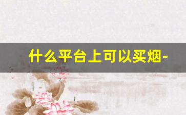 什么平台上可以买烟-个人怎么样可以买烟