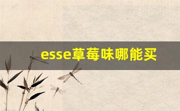 esse草莓味哪能买到-esse国内有正品吗