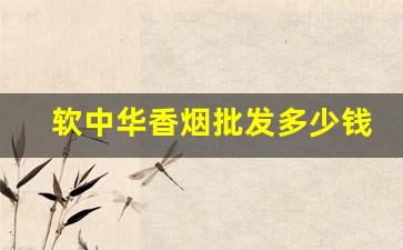 软中华香烟批发多少钱一条-软中华烟330多少钱一条