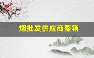 烟批发供应商整箱