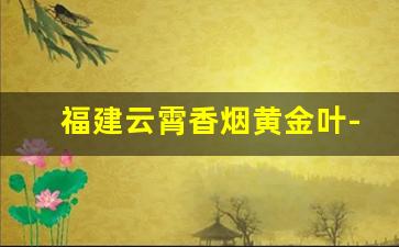 福建云霄香烟黄金叶-云霄牌香烟价格表图