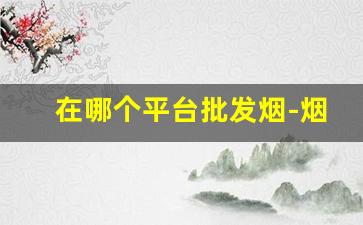 在哪个平台批发烟-烟批发平台叫什么名字
