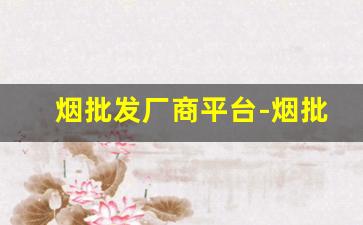 烟批发厂商平台-烟批发集散地