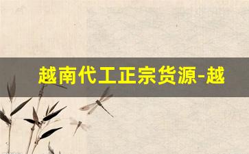 越南代工正宗货源-越南代工和广西代工