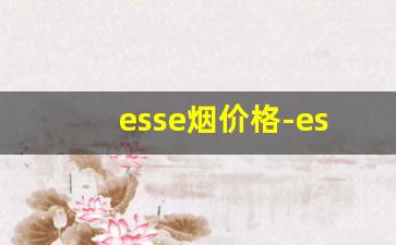 esse烟价格-esse烟在中国多少钱一条