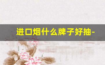 进口烟什么牌子好抽-什么牌子的烟便宜又耐抽
