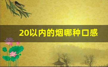 20以内的烟哪种口感好福建-二十左右的烟哪种口感最好
