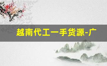 越南代工一手货源-广西越南代工一手货源