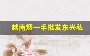 越南烟一手批发东兴私烟批发-东兴烟哪里买