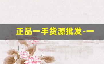 正品一手货源批发-一手货源批发最低价