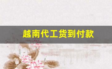 越南代工货到付款