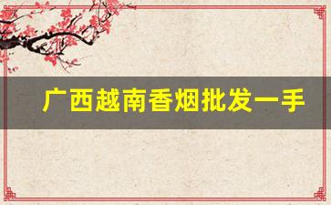 广西越南香烟批发一手货源代理-越南代加工烟供货商