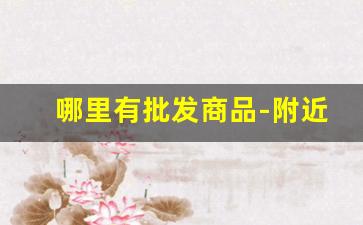 哪里有批发商品-附近哪里有东西批发