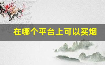 在哪个平台上可以买烟-自己可以在哪里购买烟