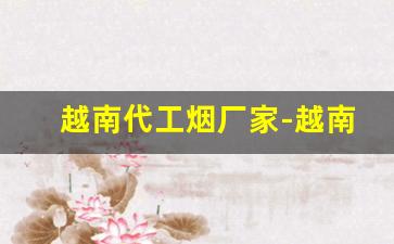 越南代工烟厂家-越南代工厂有生产中国的烟吗