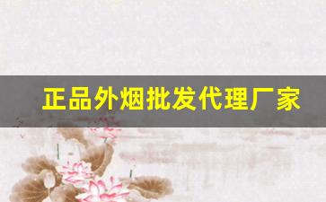 正品外烟批发代理厂家-外烟批发可靠吗