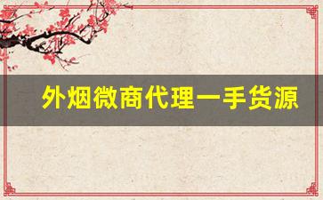 外烟微商代理一手货源2023-外烟代销价格表