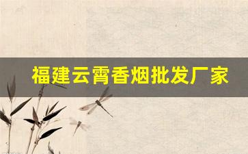 福建云霄香烟批发厂家