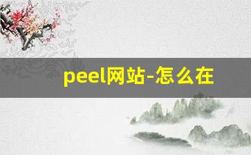 peel网站-怎么在网上购买peel