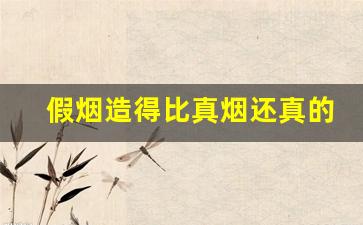 假烟造得比真烟还真的地方-现在的假烟做得有多逼真