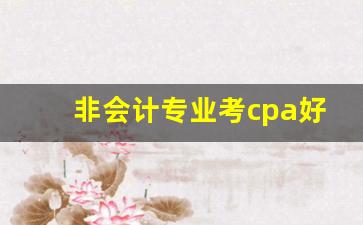 非会计专业考cpa好找工作吗-非财务专业考cpa能干什么