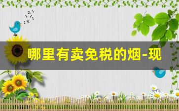 哪里有卖免税的烟-现在卖最便宜的烟