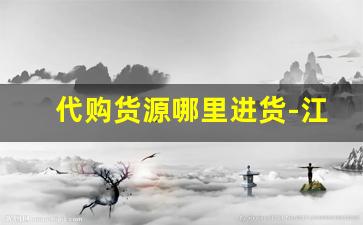 代购货源哪里进货-江浙沪代购进货渠道