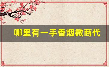 哪里有一手香烟微商代理？-二十支烟草加盟店的烟便宜吗